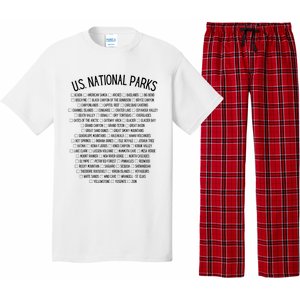 American National Parks Checklist US National Parks Family Pajama Set