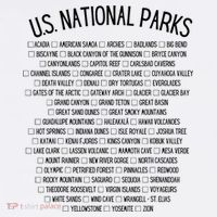 American National Parks Checklist US National Parks Family Flatbill Hat