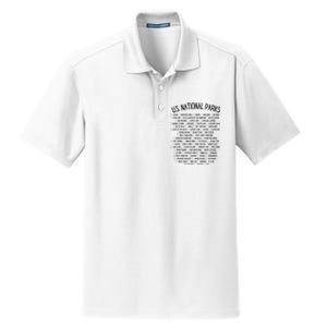 American National Parks Checklist US National Parks Family Dry Zone Grid Polo