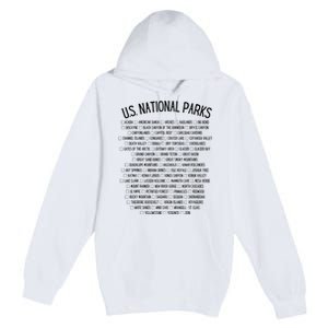 American National Parks Checklist US National Parks Family Premium Pullover Hoodie