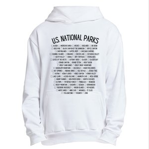 American National Parks Checklist US National Parks Family Urban Pullover Hoodie