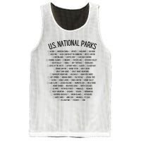 American National Parks Checklist US National Parks Family Mesh Reversible Basketball Jersey Tank