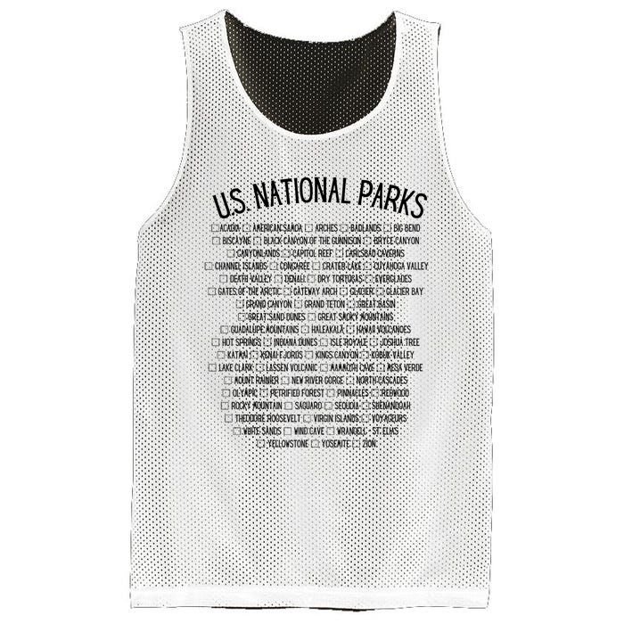 American National Parks Checklist US National Parks Family Mesh Reversible Basketball Jersey Tank