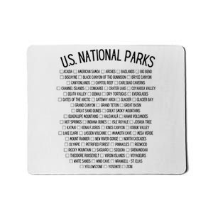 American National Parks Checklist US National Parks Family Mousepad