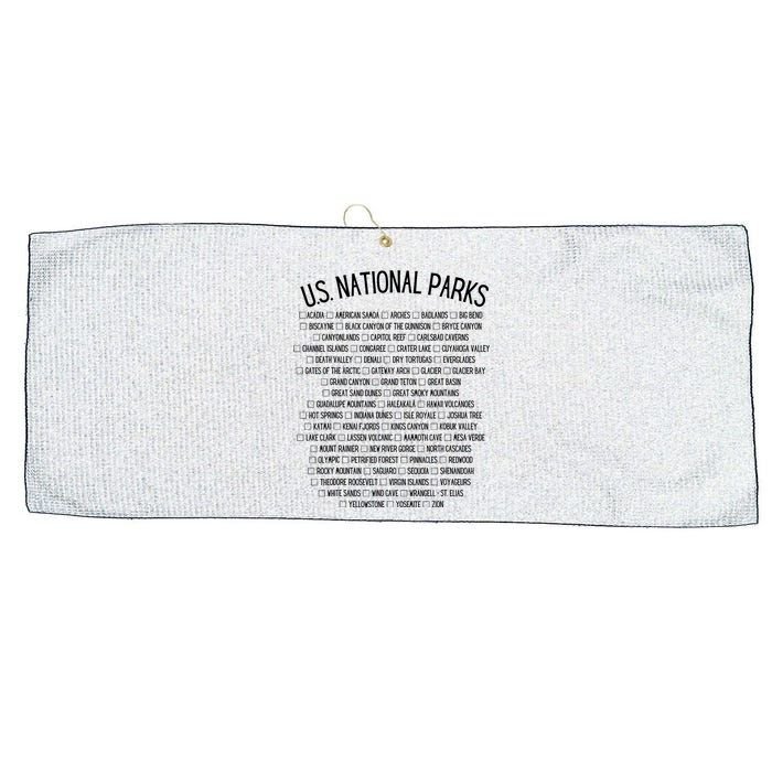 American National Parks Checklist US National Parks Family Large Microfiber Waffle Golf Towel