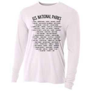 American National Parks Checklist US National Parks Family Cooling Performance Long Sleeve Crew