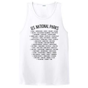 American National Parks Checklist US National Parks Family PosiCharge Competitor Tank