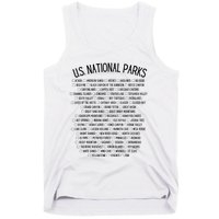 American National Parks Checklist US National Parks Family Tank Top