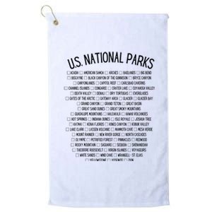 American National Parks Checklist US National Parks Family Platinum Collection Golf Towel