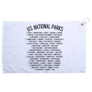 American National Parks Checklist US National Parks Family Grommeted Golf Towel