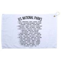 American National Parks Checklist US National Parks Family Grommeted Golf Towel