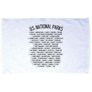 American National Parks Checklist US National Parks Family Microfiber Hand Towel