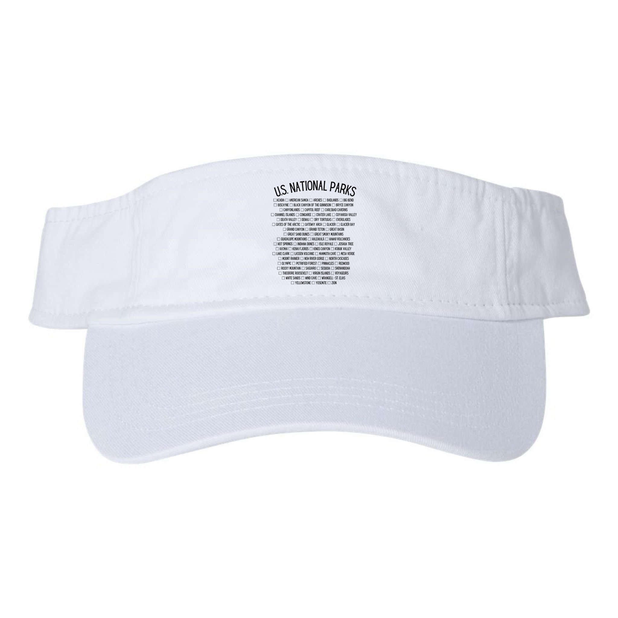 American National Parks Checklist US National Parks Family Visor