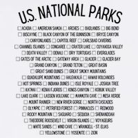 American National Parks Checklist US National Parks Family Visor