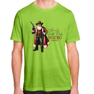 Annual North Pole Rodeo Cowboy Santa Christmas Adult ChromaSoft Performance T-Shirt