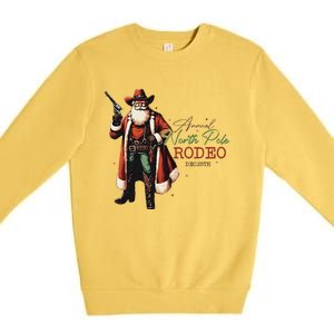 Annual North Pole Rodeo Cowboy Santa Christmas Premium Crewneck Sweatshirt