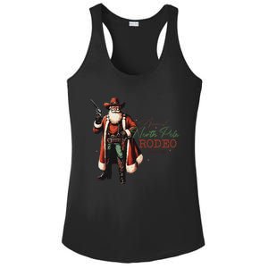 Annual North Pole Rodeo Cowboy Santa Christmas Ladies PosiCharge Competitor Racerback Tank