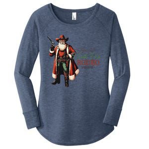 Annual North Pole Rodeo Cowboy Santa Christmas Women's Perfect Tri Tunic Long Sleeve Shirt