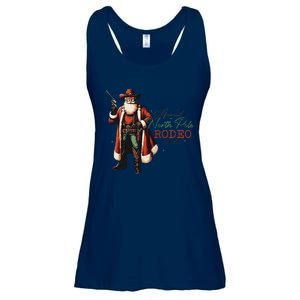 Annual North Pole Rodeo Cowboy Santa Christmas Ladies Essential Flowy Tank