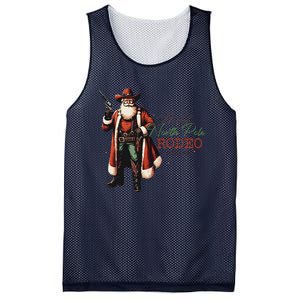 Annual North Pole Rodeo Cowboy Santa Christmas Mesh Reversible Basketball Jersey Tank