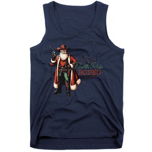 Annual North Pole Rodeo Cowboy Santa Christmas Tank Top