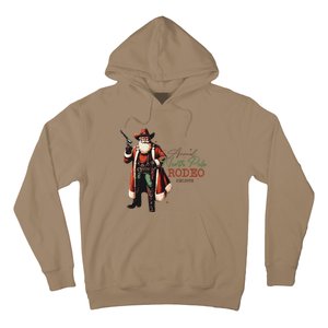 Annual North Pole Rodeo Cowboy Santa Christmas Hoodie