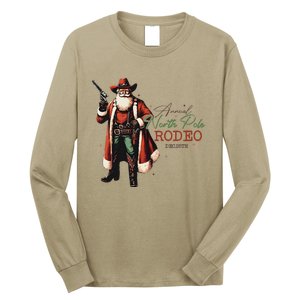 Annual North Pole Rodeo Cowboy Santa Christmas Long Sleeve Shirt