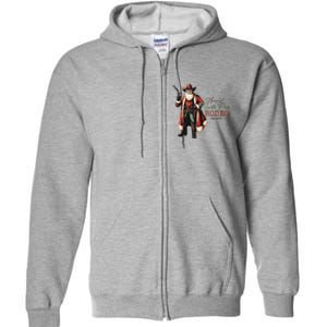 Annual North Pole Rodeo Cowboy Santa Christmas Full Zip Hoodie