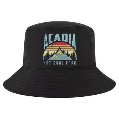 Acadia National Park Maine Mountains Retro Gift Cool Comfort Performance Bucket Hat