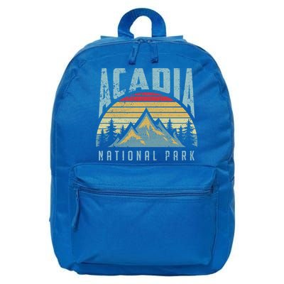 Acadia National Park Maine Mountains Retro Gift 16 in Basic Backpack