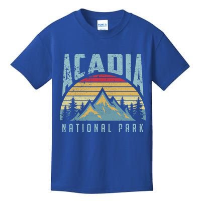 Acadia National Park Maine Mountains Retro Gift Kids T-Shirt