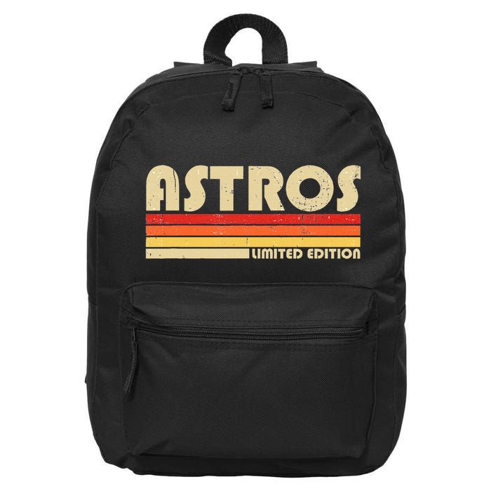A.S.T.R.O.S Name Personalized Vintage Retro 16 in Basic Backpack