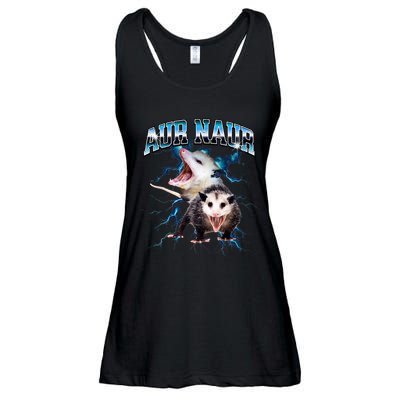 Aur Naur Possum Cute Funny Sarcastic Meme Ladies Essential Flowy Tank