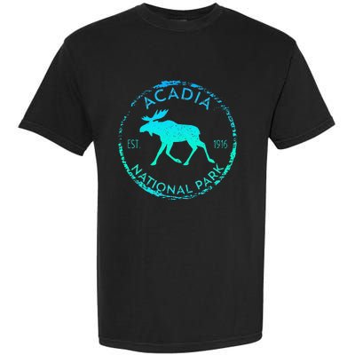 Acadia National Park NP Maine Moose Lovers Garment-Dyed Heavyweight T-Shirt