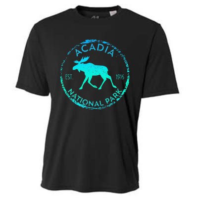 Acadia National Park NP Maine Moose Lovers Cooling Performance Crew T-Shirt