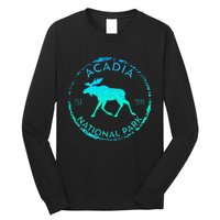 Acadia National Park NP Maine Moose Lovers Long Sleeve Shirt