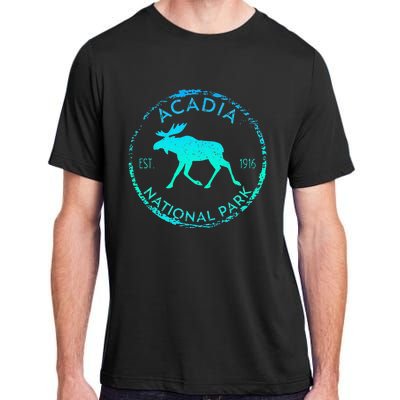 Acadia National Park NP Maine Moose Lovers Adult ChromaSoft Performance T-Shirt