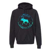 Acadia National Park NP Maine Moose Lovers Premium Hoodie