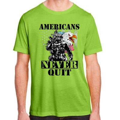 Americans Never Quit Veteran Adult ChromaSoft Performance T-Shirt