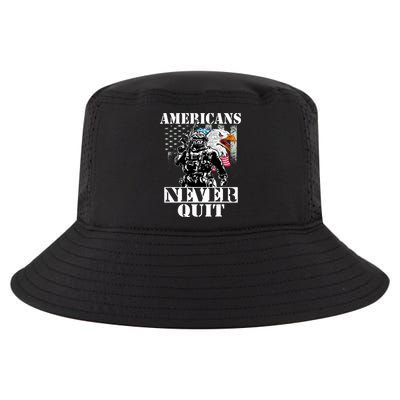 Americans Never Quit Veteran Cool Comfort Performance Bucket Hat