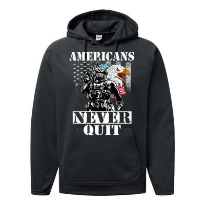 Americans Never Quit Veteran Performance Fleece Hoodie