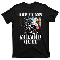 Americans Never Quit Veteran T-Shirt