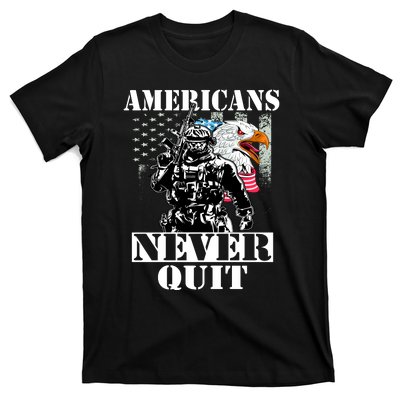 Americans Never Quit Veteran T-Shirt