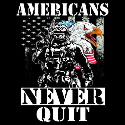 Americans Never Quit Veteran T-Shirt