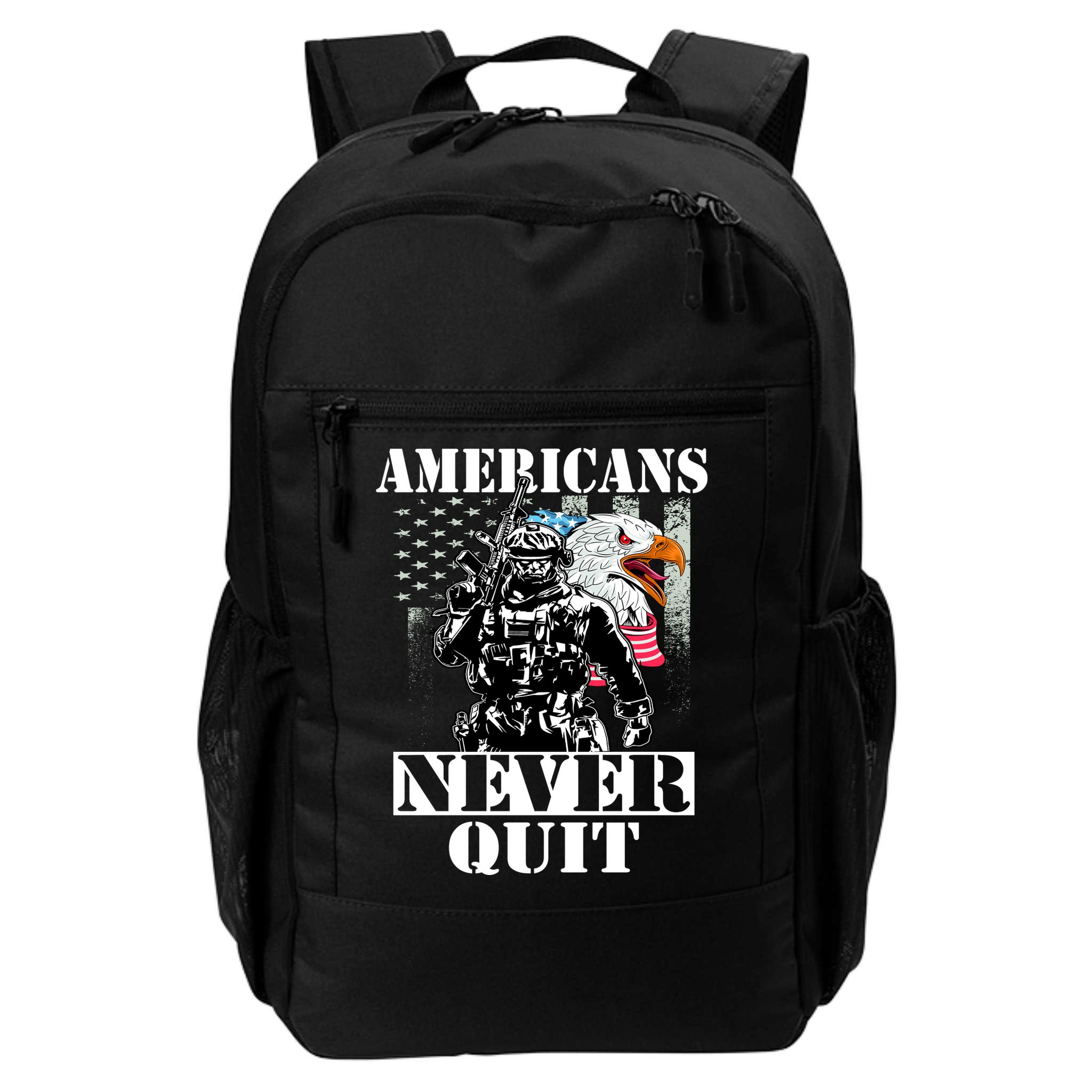 Americans Never Quit Veteran Backpack