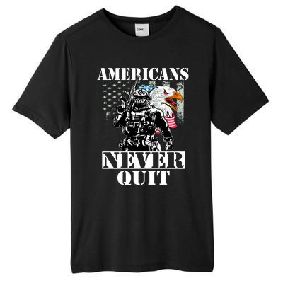 Americans Never Quit Veteran Tall Fusion ChromaSoft Performance T-Shirt