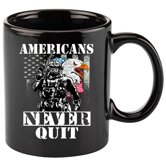 Americans Never Quit Veteran 11oz C Handle Ceramic Mug