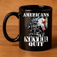 Americans Never Quit Veteran 11oz C Handle Ceramic Mug