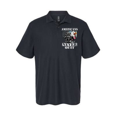 Americans Never Quit Veteran Softstyle Adult Sport Polo