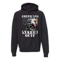 Americans Never Quit Veteran Premium Hoodie